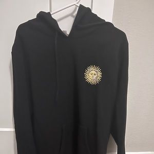 Black hooded sweatshirt